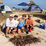 Mick, Cindy, Sherry and John with 24 nice lobsters!